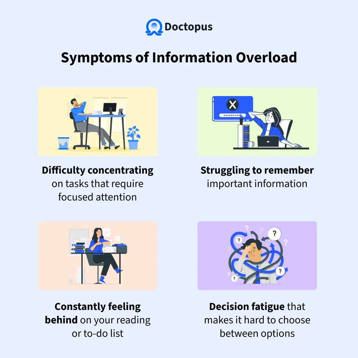 Symptoms of information overload 